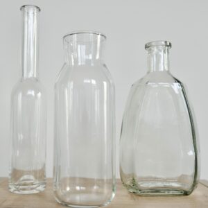 Clear bottle vase